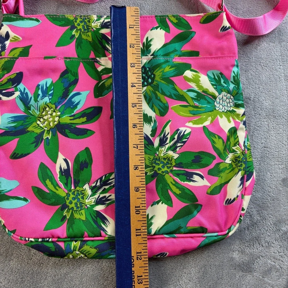 Vera Bradley Triple Zip Hipster Pink Floral Crossbody‎ Bag Tropical Paradise